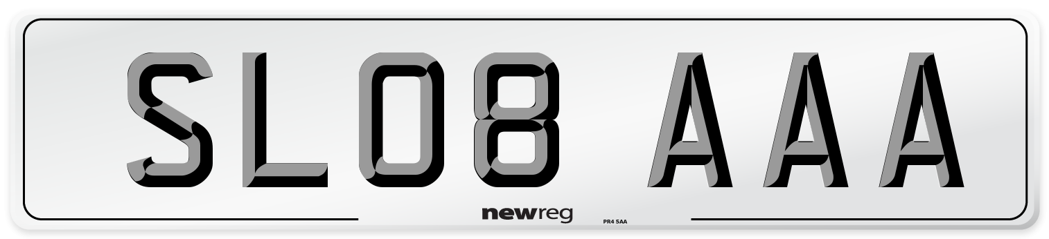 SL08 AAA Number Plate from New Reg